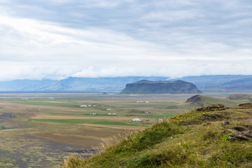 Poster - above view of Solheimafjara coast in Iceland