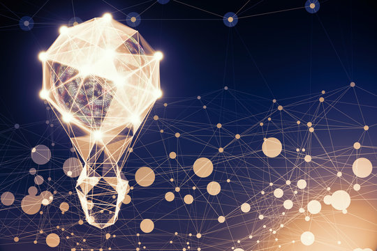 Polygonal lamp background