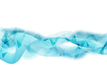 Poster - Blue digital wave background