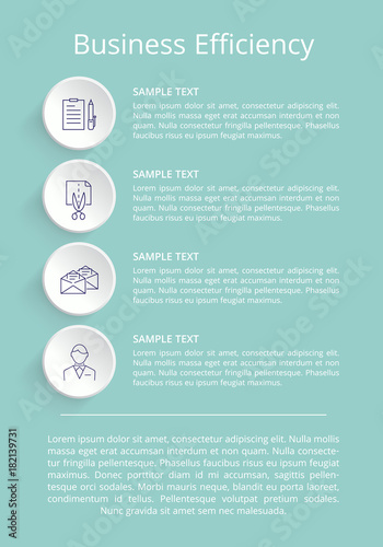 Fotografie, Obraz Business Efficiency Poster Vector Illustration