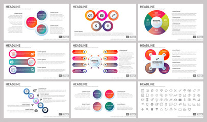 Wall Mural - Modern Elements of infographics for presentations templates