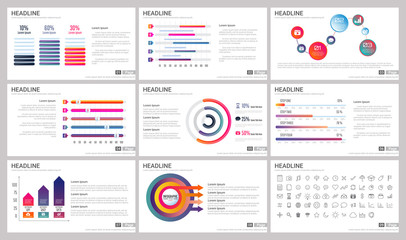 Wall Mural - Modern Elements of infographics for presentations templates