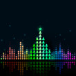 Graphic music equalizer which forms a Christmas tree