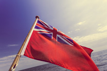 Uk Red Ensign The British Maritime Flag Flown From Yacht