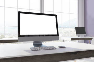 Poster - Purple office, computer screen