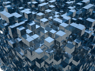 Poster - 3D abstract blocks