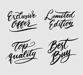 Poster - top quality and limited edition handwriting typography. Good use for logotype, symbol, cover label, product, brand, poster title or any graphic design you want. Easy to use or change color
 