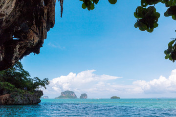 beach sand sea and island,sky