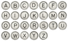 Alphabet Set In Typewriter Keys