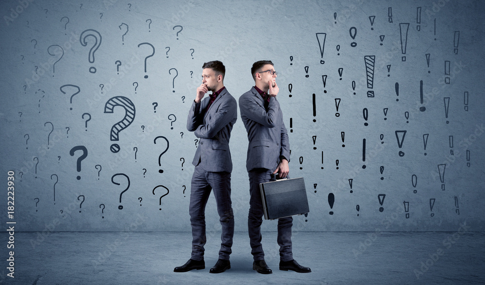 Businessman with two choices