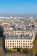 Paris, panorama from Arc de Triomphe, buildings, avenues and monuments 