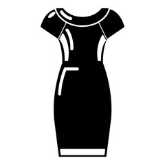 Poster - Dress icon, simple black style