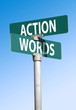 action and words sign