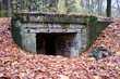 Old bunkers from World War II. German fortifications from the Pomeranian embankment.