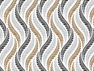 Wall Mural - the geometric pattern of leaves vector background.