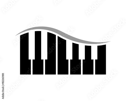 Dekoracja na wymiar  czarne-urzadzenia-elektroniczne-muzyka-fortepianowa-z-symbolem-logo-wave-sound