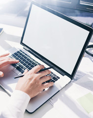 Businessman with laptop