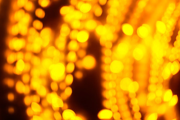 Aufkleber - Yellow color light blurred bokeh background, unfocused.