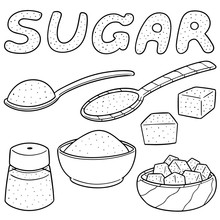 Vector Set Of Sugar