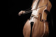 Cello player. Hands cellist playing violoncello