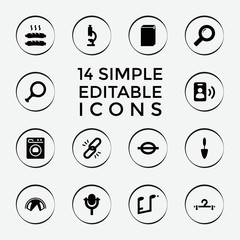 Poster - Set of 14 single filled icons