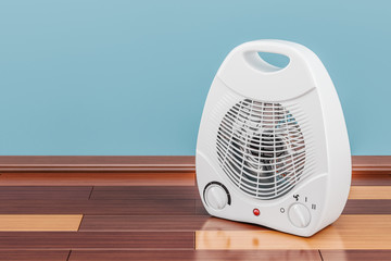 Poster - fan heater on the floor, 3d rendering
