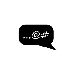 Poster - Typing in web chat bubble icon. Human weakness, Addiction element icon. Premium quality graphic design. Signs, outline symbols collection icon for websites, web design