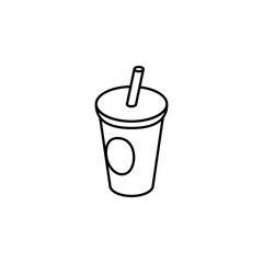 cola cup line icon