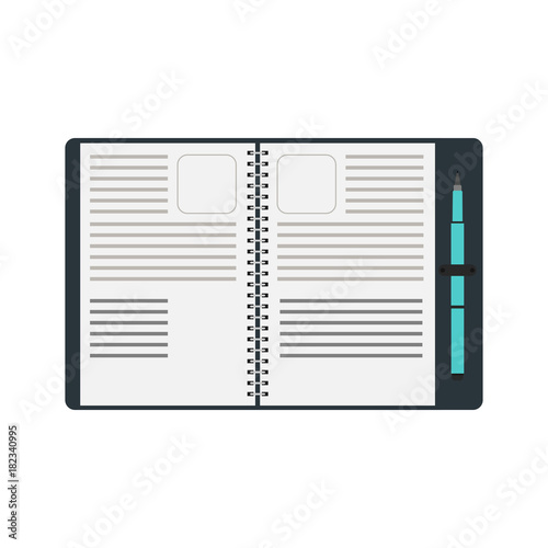 Notebook Spiral Pen Vector Notepad Book Note White Isolated Design Diary Background Blank Illustration Buy This Stock Vector And Explore Similar Vectors At Adobe Stock Adobe Stock