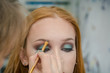 © Sergey_Siberia88 - The girl makes up eyes in salon. Face care in salon.