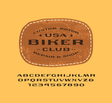 Sans serif extended font in the style of handmade graphics