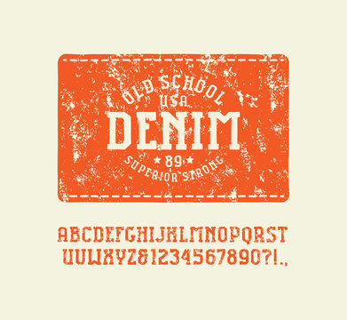 Serif font in the style of handmade graphics