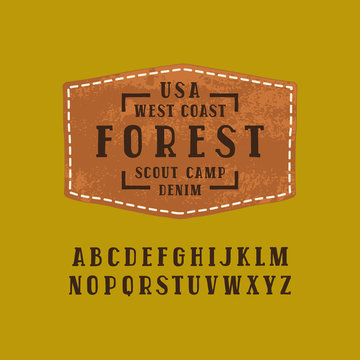 Serif font in the style of handmade graphics