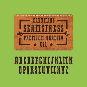 Serif font with rounded corners in the style of handmade graphics