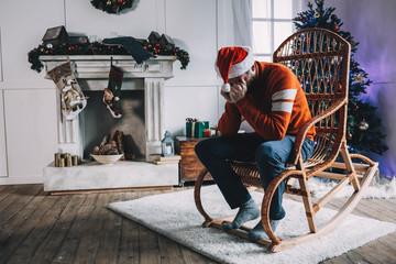 Wall Mural - Portrait of attractive man before christmas