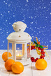 New Year lantern with tangerines