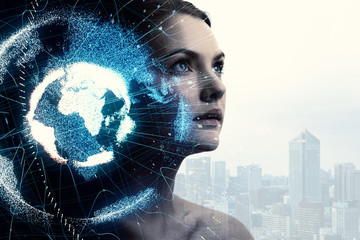 Poster - AI (Artificial Intelligence) concept.