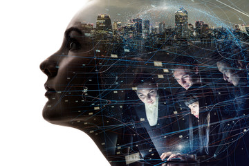 Poster - AI (Artificial Intelligence) concept.