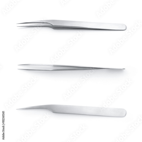 Fotomural blank template set metal tweezers for artificial or fake eyelashes for your desi