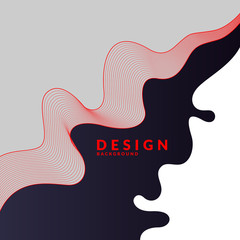 Poster - Abstract geometric background with dynamic particles and waves. Vector illustration