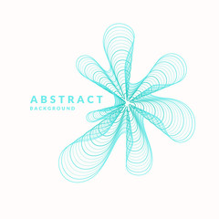 Poster - Abstract geometric background with dynamic particles and waves. Vector illustration