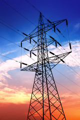 Wall Mural - high voltage post or high voltage tower