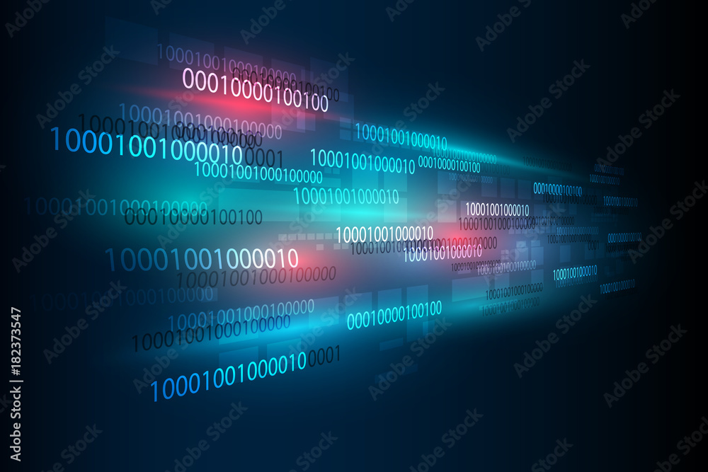abstract digital binary matrix number technology futuristic concept ...