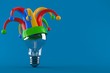 Light bulb with jester hat