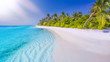 Beautiful summer beach scene as tropical landscape background use for vacation and travel or tourism concept