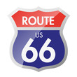Route 66 - panneau - États-Unis - Amérique - symbole - pictogramme - aventure - voyage