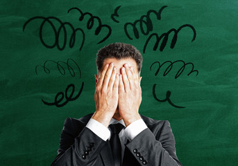 Poster - Lost man covering face