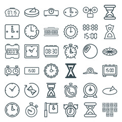 Poster - Set of 36 minute outline icons