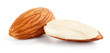 Almonds. Almond isolated on white background. Full depth of field.