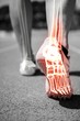 © WavebreakMediaMicro - Highlighted foot bones of jogging man